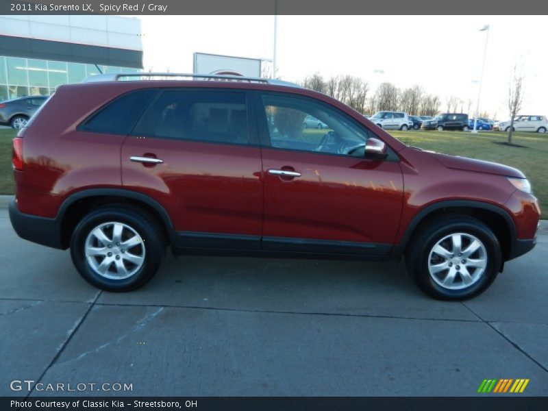 Spicy Red / Gray 2011 Kia Sorento LX
