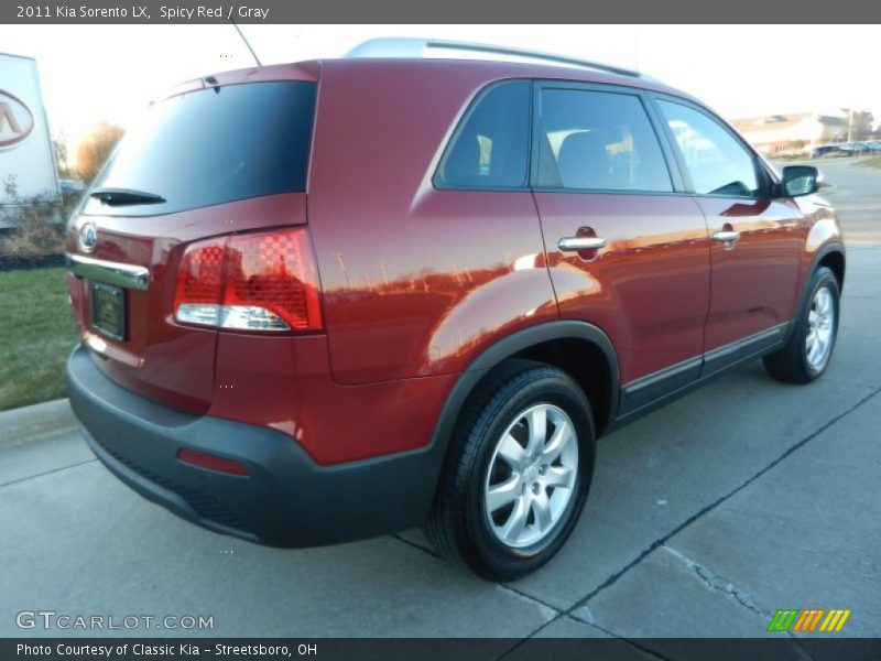 Spicy Red / Gray 2011 Kia Sorento LX