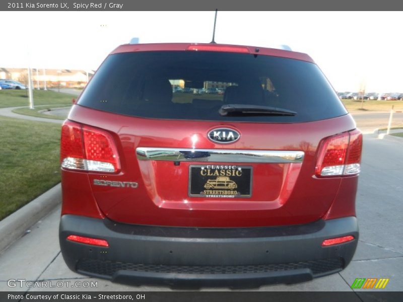 Spicy Red / Gray 2011 Kia Sorento LX