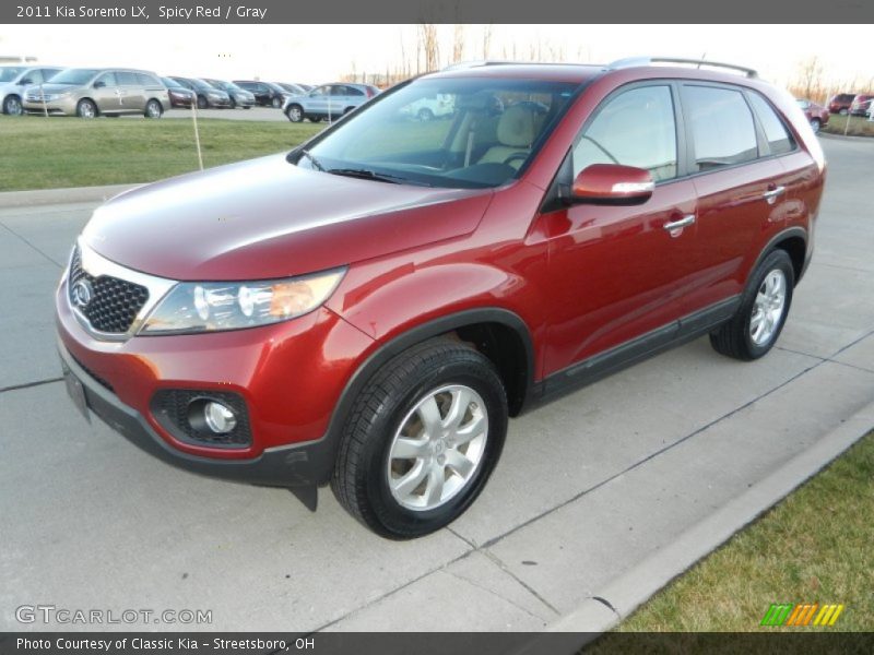 Spicy Red / Gray 2011 Kia Sorento LX