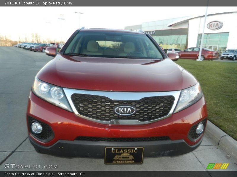 Spicy Red / Gray 2011 Kia Sorento LX