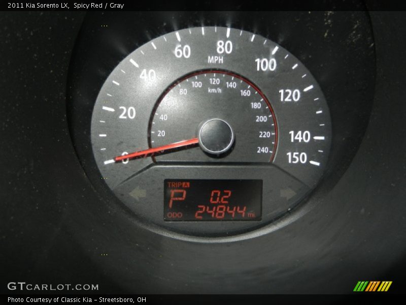 Spicy Red / Gray 2011 Kia Sorento LX