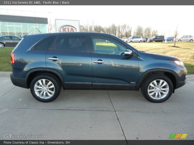 Pacific Blue / Black 2011 Kia Sorento EX AWD