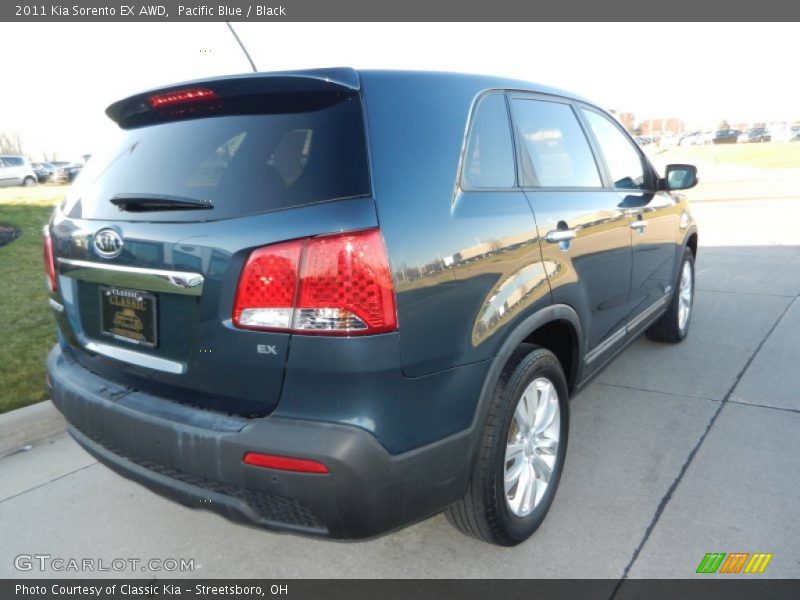 Pacific Blue / Black 2011 Kia Sorento EX AWD