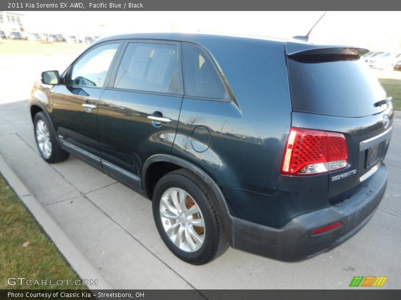 Pacific Blue / Black 2011 Kia Sorento EX AWD