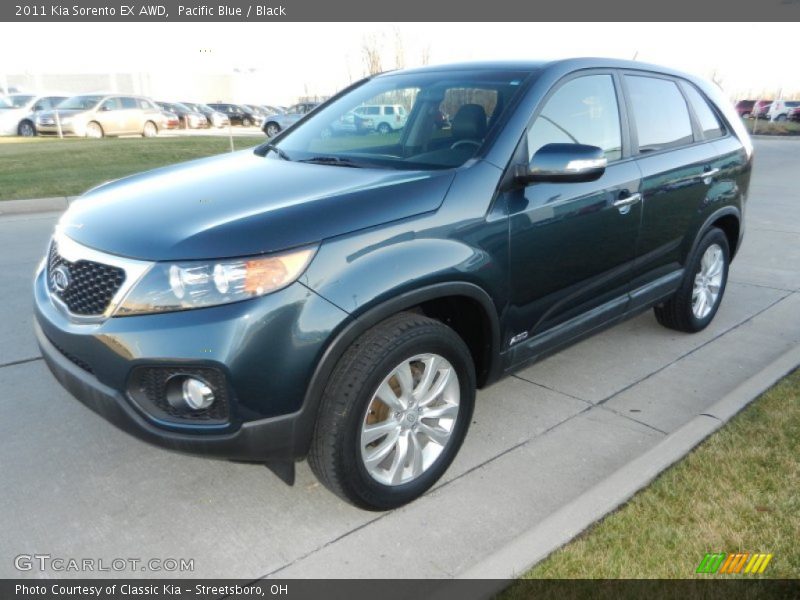 Pacific Blue / Black 2011 Kia Sorento EX AWD