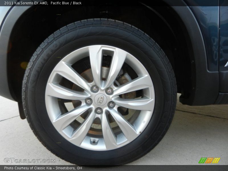 Pacific Blue / Black 2011 Kia Sorento EX AWD
