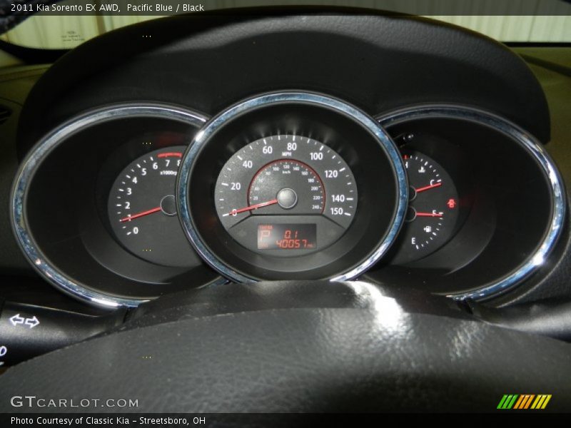 Pacific Blue / Black 2011 Kia Sorento EX AWD