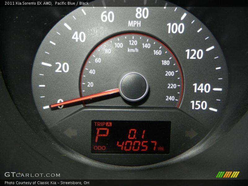 Pacific Blue / Black 2011 Kia Sorento EX AWD