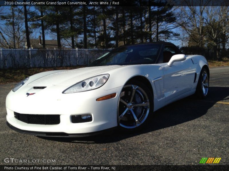 Arctic White / Red 2010 Chevrolet Corvette Grand Sport Convertible