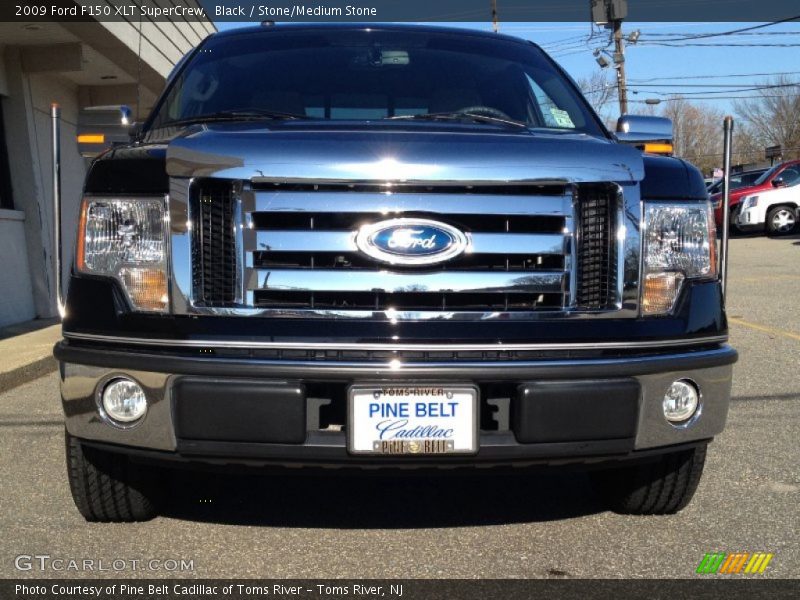 Black / Stone/Medium Stone 2009 Ford F150 XLT SuperCrew