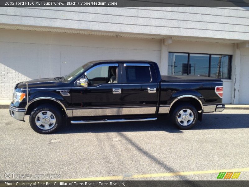 Black / Stone/Medium Stone 2009 Ford F150 XLT SuperCrew