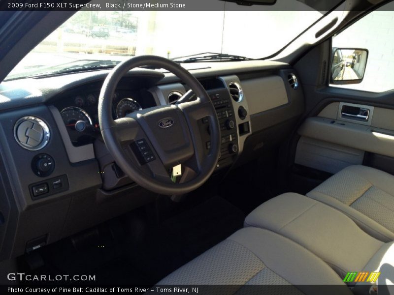 Black / Stone/Medium Stone 2009 Ford F150 XLT SuperCrew