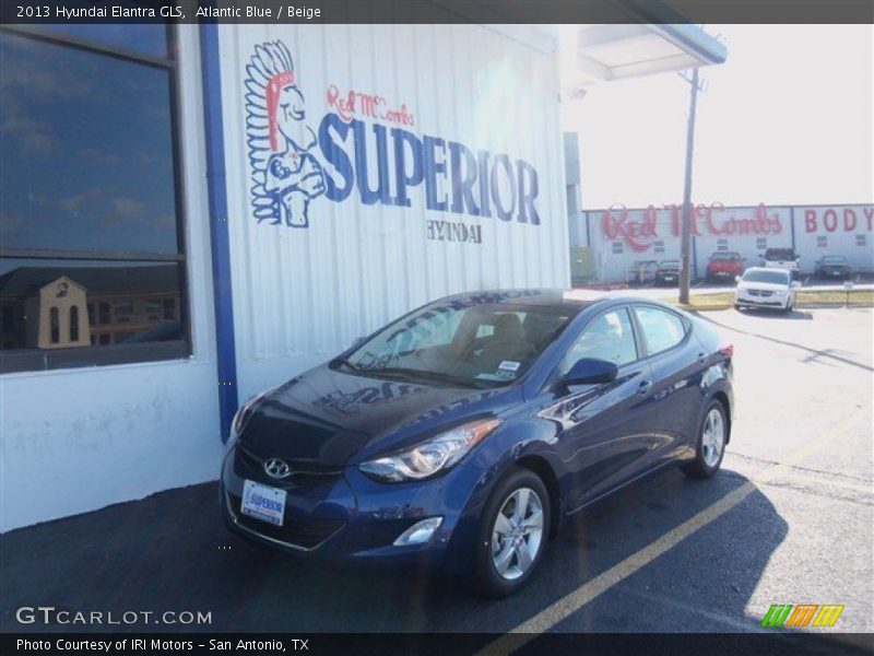 Atlantic Blue / Beige 2013 Hyundai Elantra GLS