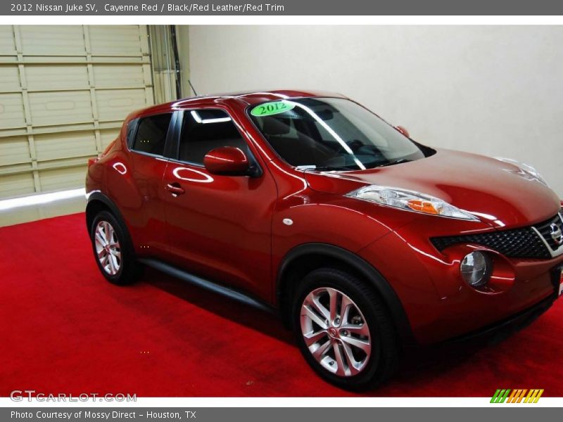 Cayenne Red / Black/Red Leather/Red Trim 2012 Nissan Juke SV