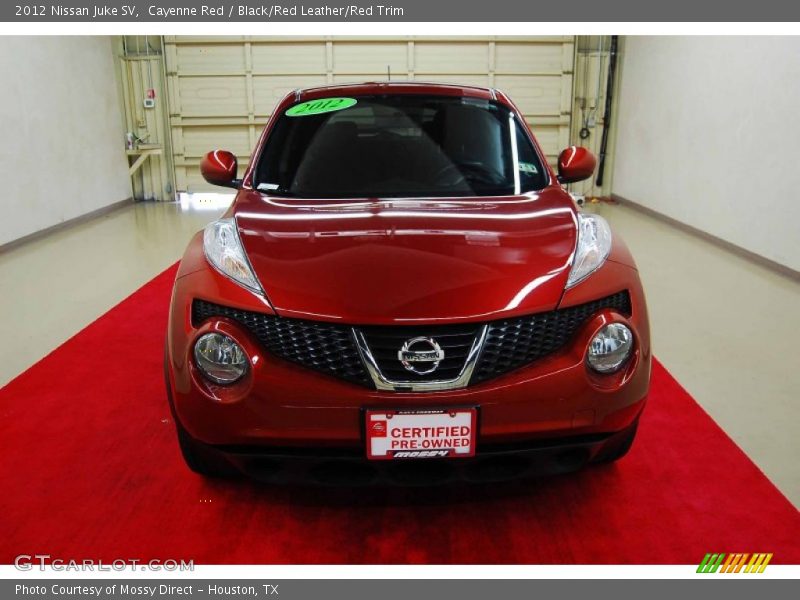 Cayenne Red / Black/Red Leather/Red Trim 2012 Nissan Juke SV