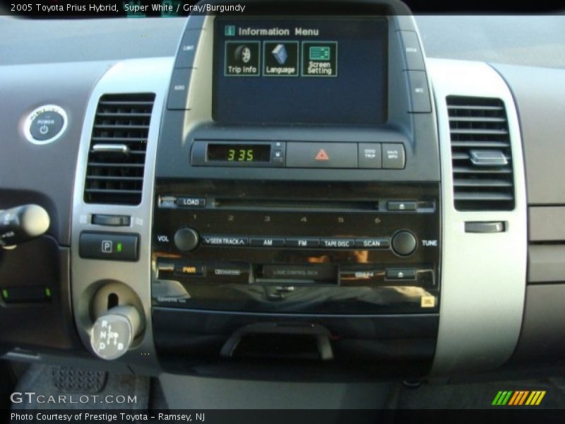 Super White / Gray/Burgundy 2005 Toyota Prius Hybrid