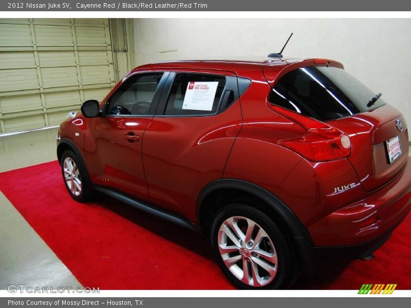 Cayenne Red / Black/Red Leather/Red Trim 2012 Nissan Juke SV