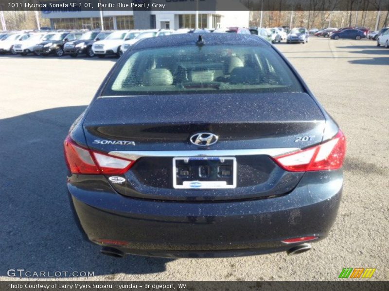 Pacific Blue Pearl / Gray 2011 Hyundai Sonata SE 2.0T