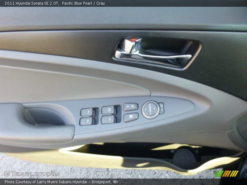 Pacific Blue Pearl / Gray 2011 Hyundai Sonata SE 2.0T
