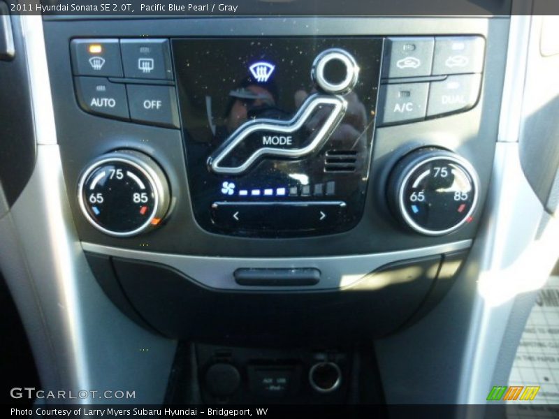 Pacific Blue Pearl / Gray 2011 Hyundai Sonata SE 2.0T