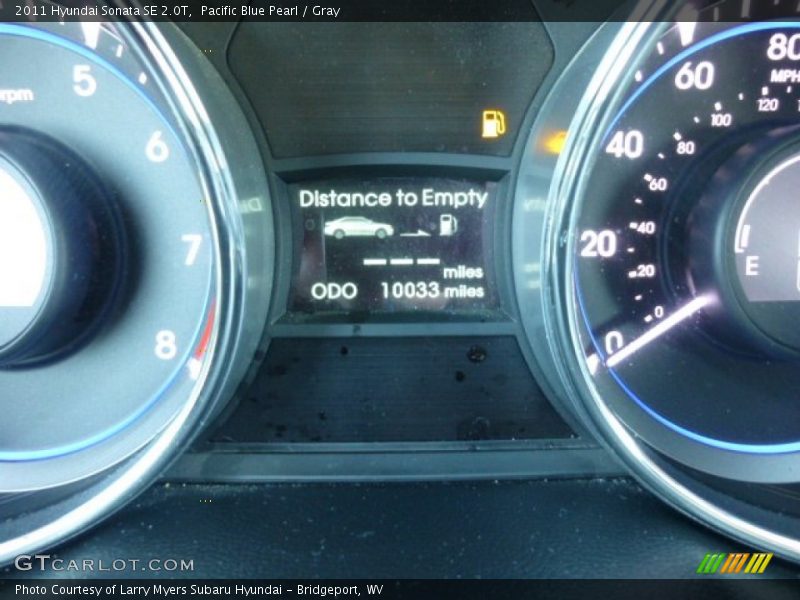 Pacific Blue Pearl / Gray 2011 Hyundai Sonata SE 2.0T