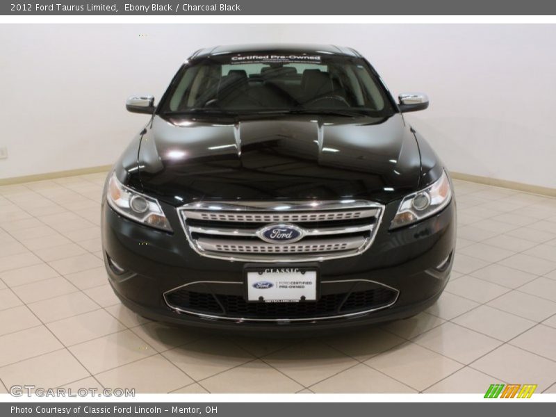 Ebony Black / Charcoal Black 2012 Ford Taurus Limited