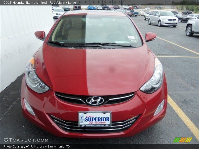 Red Allure / Beige 2013 Hyundai Elantra Limited