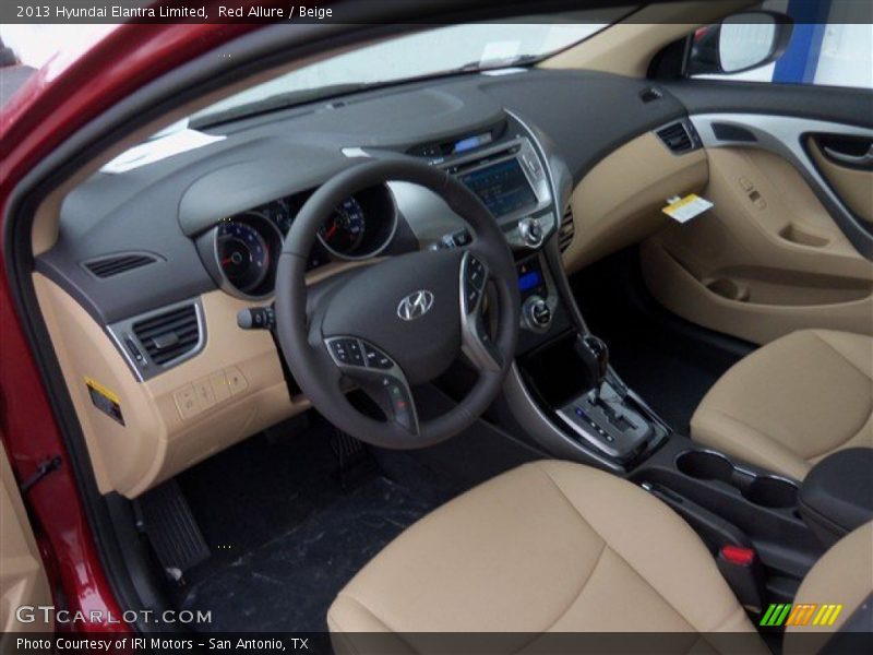 Red Allure / Beige 2013 Hyundai Elantra Limited