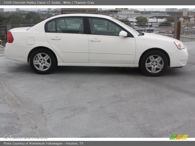 White / Titanium Gray 2008 Chevrolet Malibu Classic LT Sedan