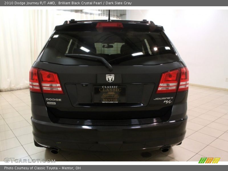 Brilliant Black Crystal Pearl / Dark Slate Gray 2010 Dodge Journey R/T AWD