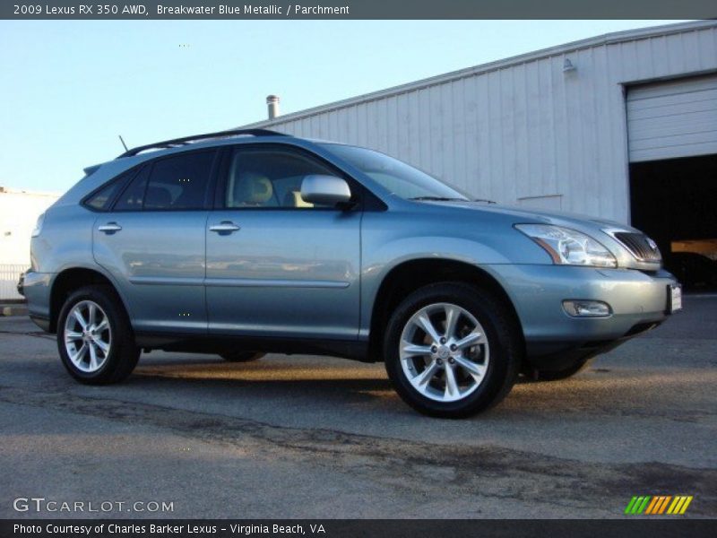 Breakwater Blue Metallic / Parchment 2009 Lexus RX 350 AWD