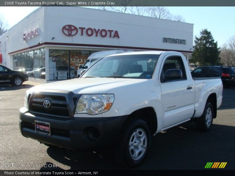 Super White / Graphite Gray 2008 Toyota Tacoma Regular Cab