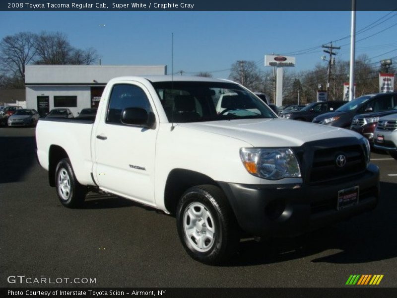 Super White / Graphite Gray 2008 Toyota Tacoma Regular Cab