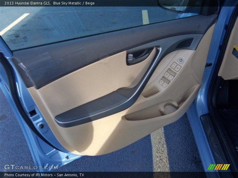 Blue Sky Metallic / Beige 2013 Hyundai Elantra GLS