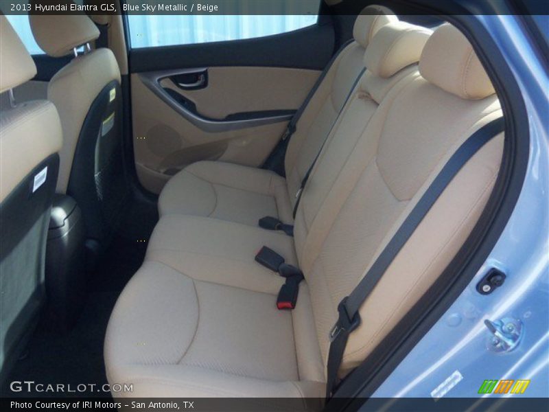 Blue Sky Metallic / Beige 2013 Hyundai Elantra GLS