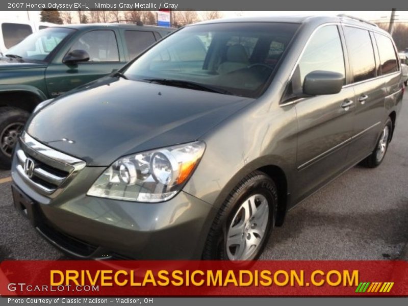 Nimbus Gray Metallic / Gray 2007 Honda Odyssey EX-L