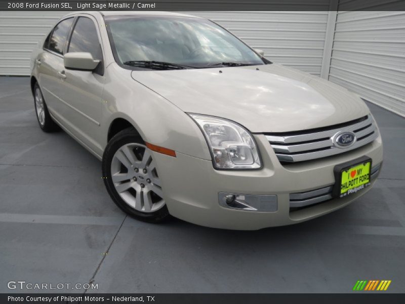 Light Sage Metallic / Camel 2008 Ford Fusion SEL