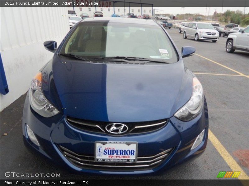 Atlantic Blue / Beige 2013 Hyundai Elantra Limited