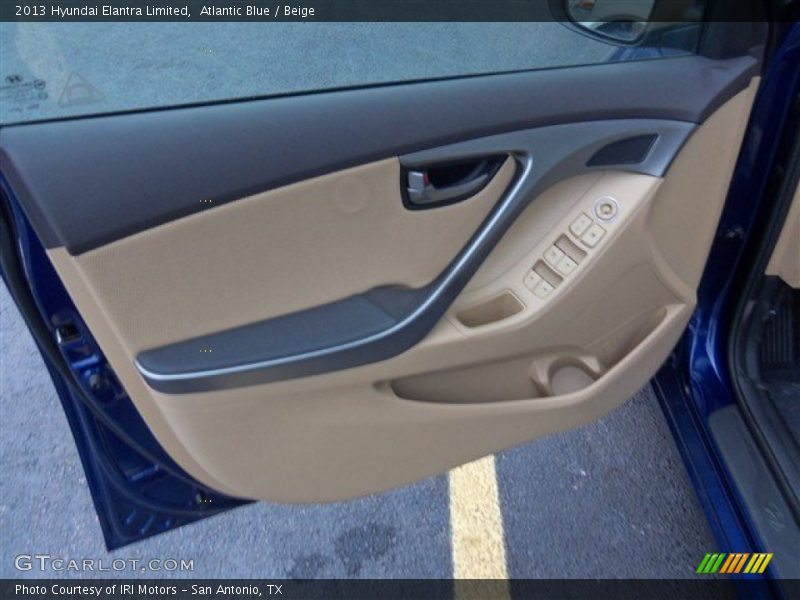 Atlantic Blue / Beige 2013 Hyundai Elantra Limited
