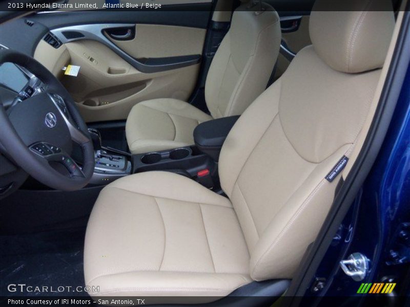 Atlantic Blue / Beige 2013 Hyundai Elantra Limited