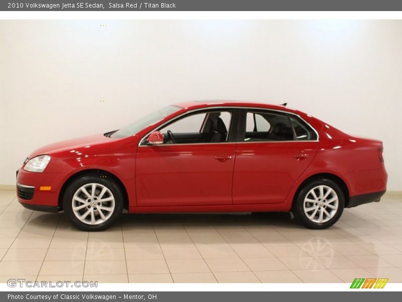 Salsa Red / Titan Black 2010 Volkswagen Jetta SE Sedan