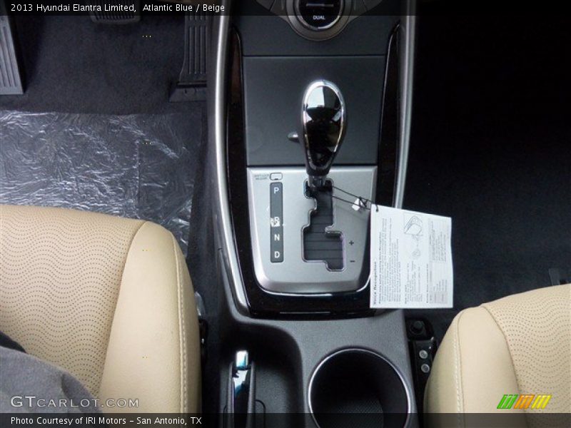 Atlantic Blue / Beige 2013 Hyundai Elantra Limited