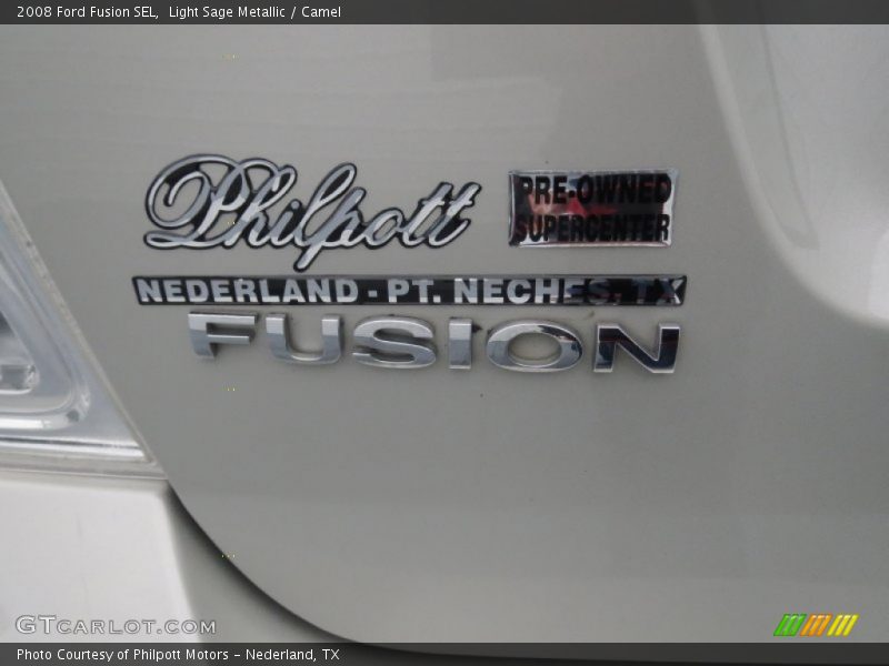 Light Sage Metallic / Camel 2008 Ford Fusion SEL