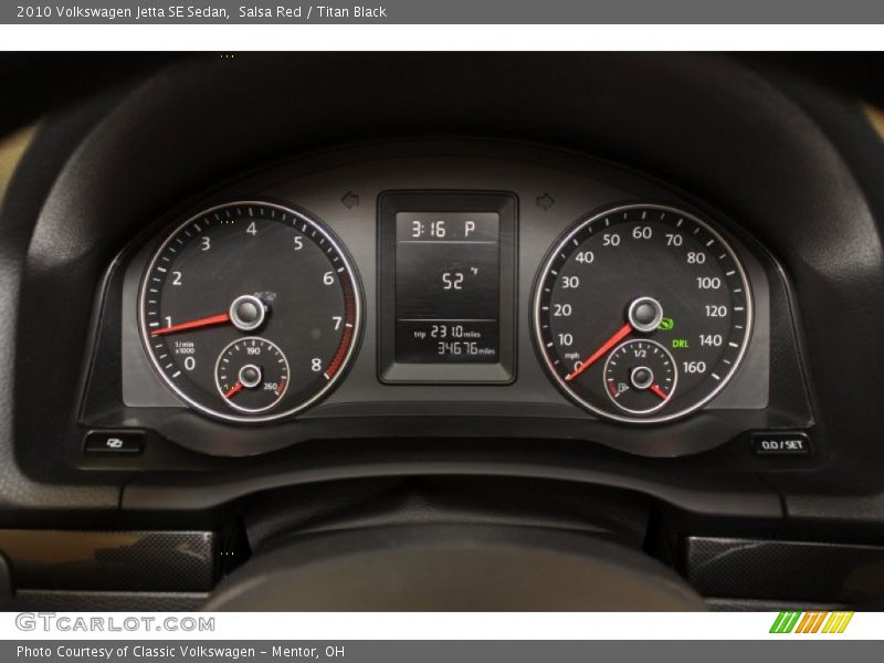 Salsa Red / Titan Black 2010 Volkswagen Jetta SE Sedan