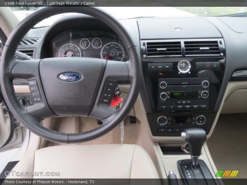 Light Sage Metallic / Camel 2008 Ford Fusion SEL