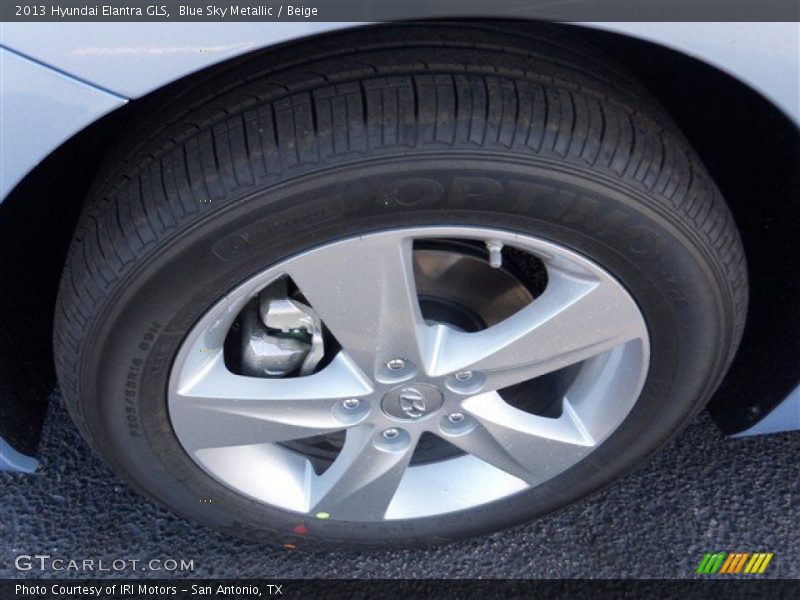 Blue Sky Metallic / Beige 2013 Hyundai Elantra GLS