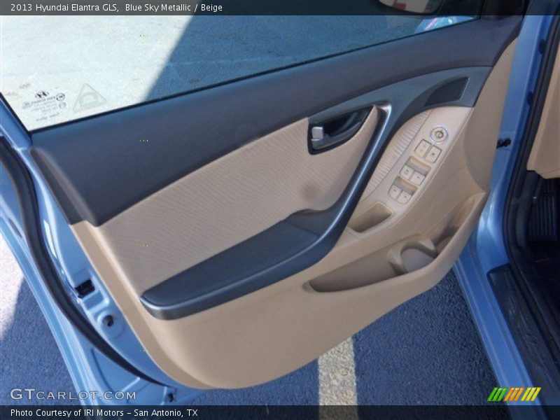 Blue Sky Metallic / Beige 2013 Hyundai Elantra GLS
