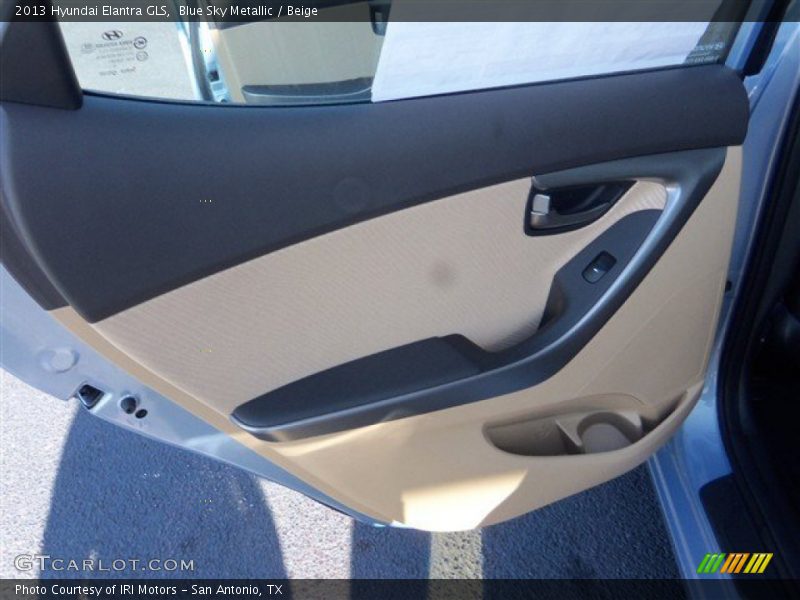 Blue Sky Metallic / Beige 2013 Hyundai Elantra GLS
