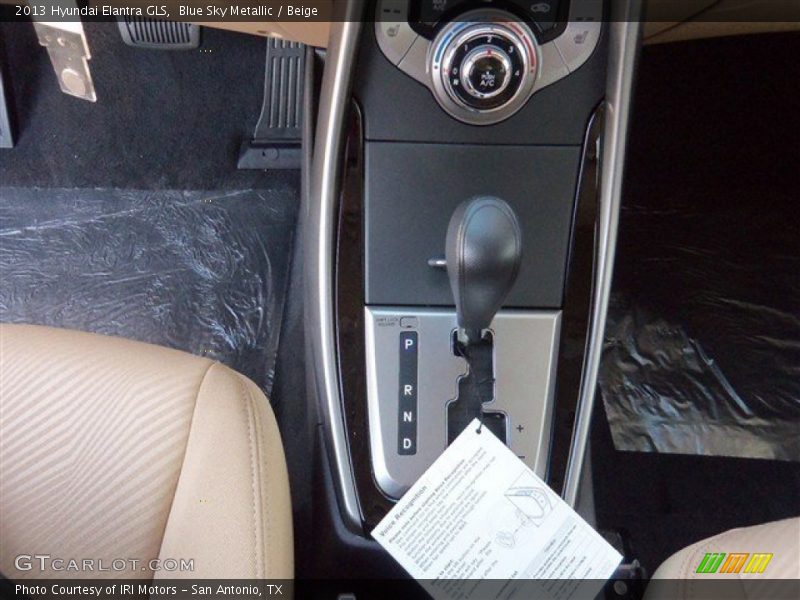 Blue Sky Metallic / Beige 2013 Hyundai Elantra GLS